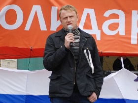 Алексей Дымовский на митинге 