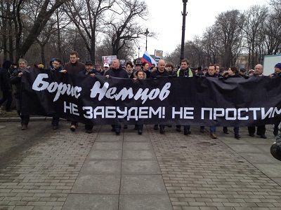 Санкт-Петербург, марш памяти Бориса Немцова, 1.3.15. Фото: facebook.com/sergey.gulyaev.1