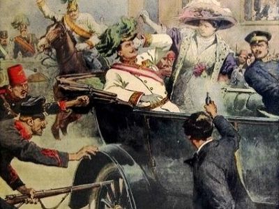 Убийство эрцгерцога Франца-Фердинанда. Источник - https://en.wikipedia.org