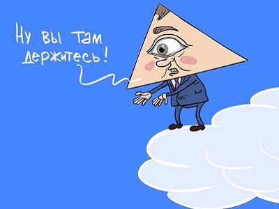 Медведев: "Вы там держитесь!" Карикатура С.Елкина, источник - www.facebook.com/sergey.elkin1